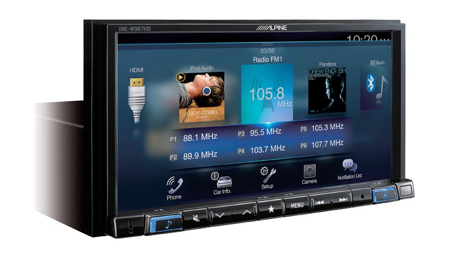 Alpine INEW967HD Single DIN 7" Touchscreen Car Stereo w/ Navigation