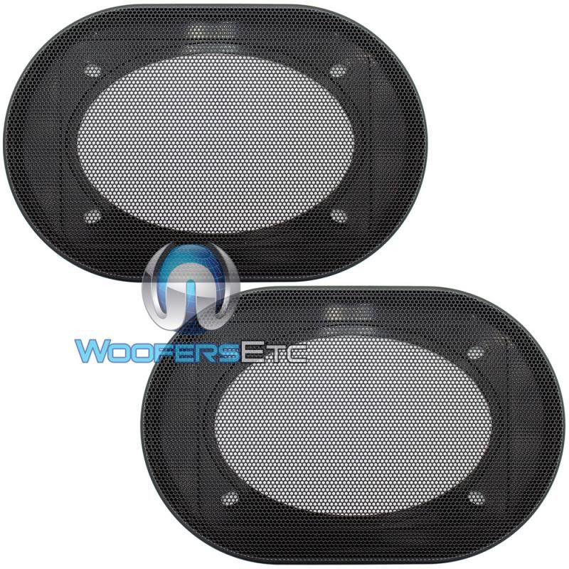 4X6" GRILLS CAR AUDIO SPEAKER COAXIAL PROTECTIVE COVERS PAIR 4"X6