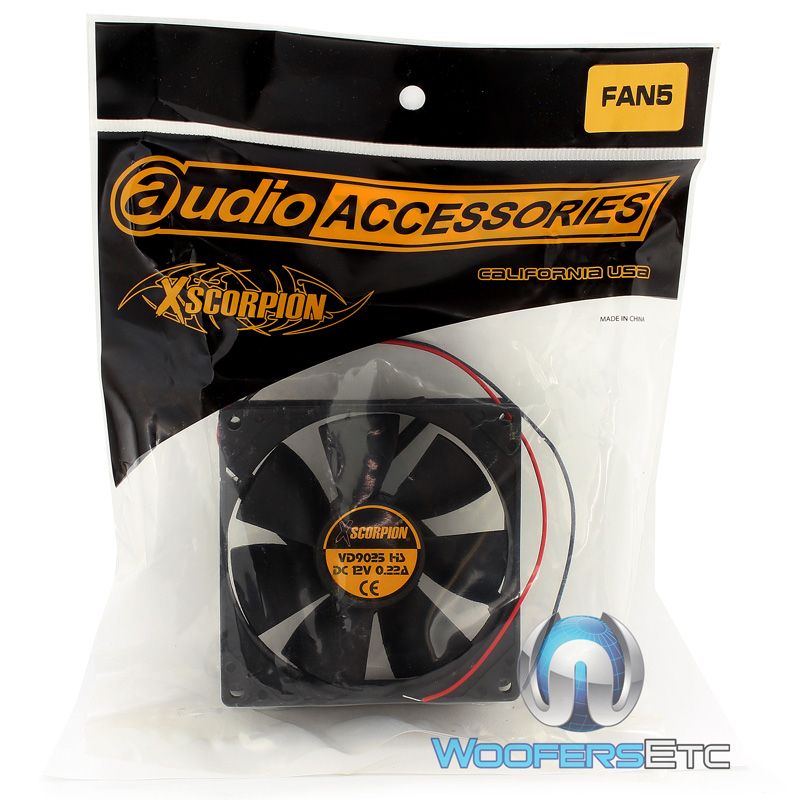 1 XSCORPION FAN 5" CAR AMPLIFIER COOLING SQUARE FAN 12 VOLT KEEP AMP COOL NEW eBay
