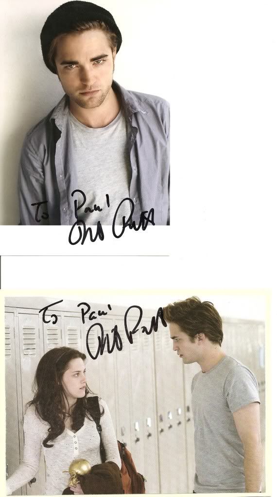 robert pattinson autograph