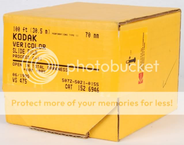 KODAK 70mm x 100ft VERICOLOR SLIDE FILM 4 70mm BULK FILM BACK 30.5m 