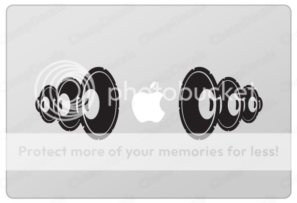 Music Speaker MacBook Pro Air Humor sticker decal  