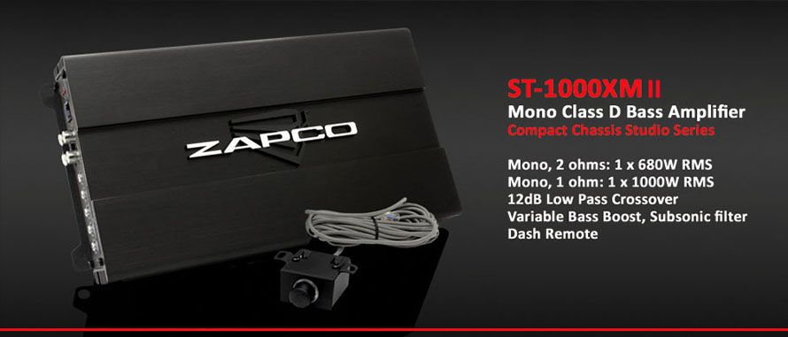 Zapco ST-1000XM II Class D Studio ST Series Car Amplifier 1000W RMS