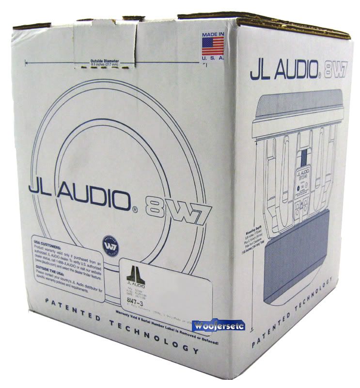 8W7   JL AUDIO 8 INCH SVC SUBWOOFER NEW