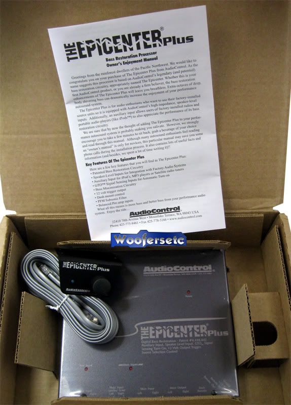 EPICENTER PLUS   GREY AUDIOCONTROL BASS PROCESSOR W/ AUX INPUT FOR 