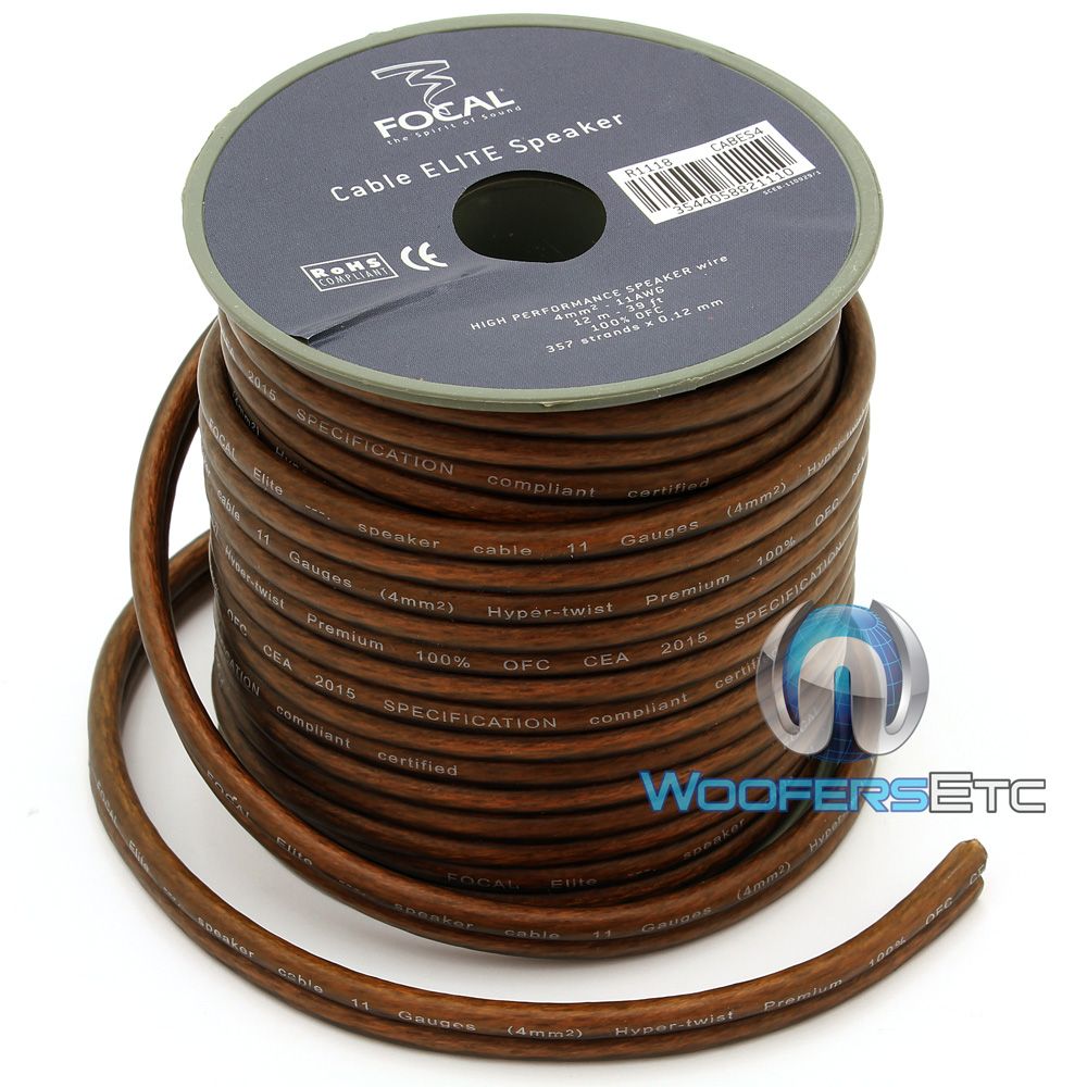 FOCAL PSW25 300 FEET PERFORMANCE 13 GAUGE HOME CAR AUDIO FLAT SPEAKER WIRE CABLE