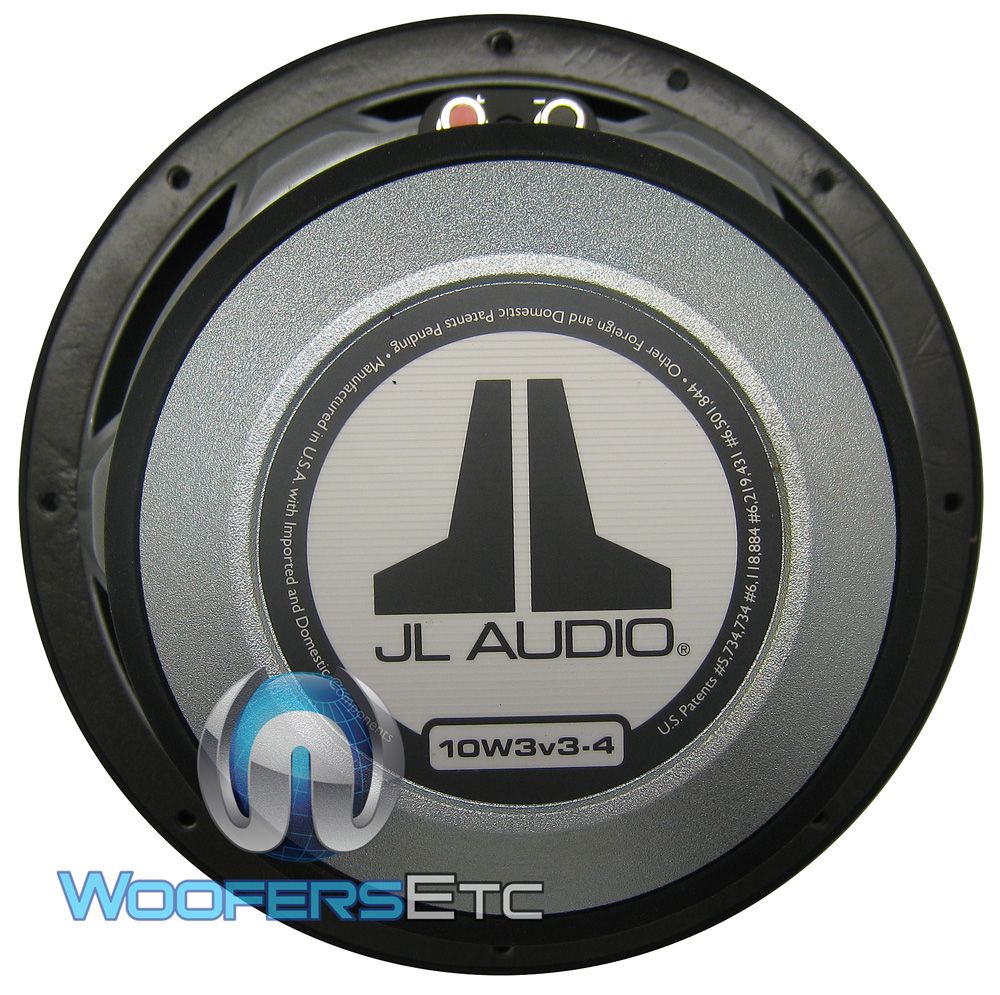 JL AUDIO 10W3V3-4 CAR 10" SUB 1000W MAX 4 OHM SUBWOOFER BASS SPEAKER