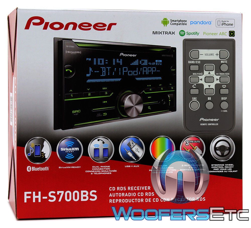 NEW Pioneer FH-S700BS Double DIN CD MP3 Digital Media Player Bluetooth MIXTRAX