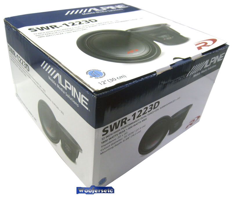 SWR 1223D ALPINE 12 SUB DVC 2 OHM TYPE R SUBWOOFER  