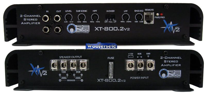 XT 800.2v2 RE AUDIO NEW 2 CH AMP 800W MAX SUB AMPLIFIER  