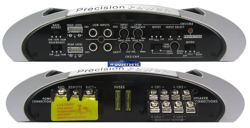 PRECISION POWER 4 CH 320W SPEAKERS COMPONENT TWEETERS PPI AMPLIFIER 