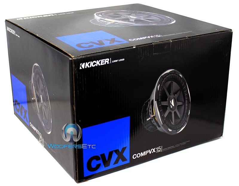 CVX15 2 KICKER 15 SUB CVX 2000W DUAL 2 OHM CAR SUBWOOFER SPEAKER BASS 