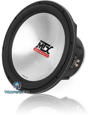 T8515 44   MTX 15 SUB 1200W DVC DUAL 4 OHM LOUD BASS CAR SUBWOOFER 