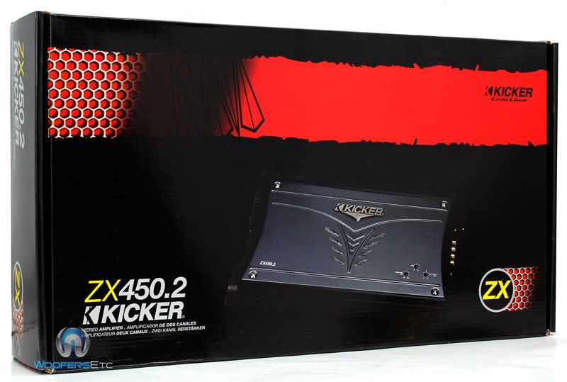 ZX450.2 KICKER AMP 2 CHANNELS 900 WATTS MAX SUBWOOFER BASS AMPLIFIER 