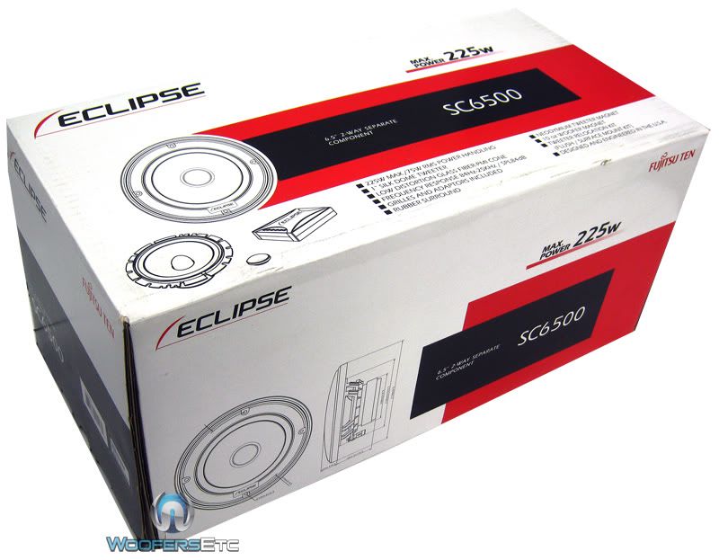 SC6500 ECLIPSE 6.5 2 WAY 225W COMPONENT SPEAKERS MIDS TWEETERS 