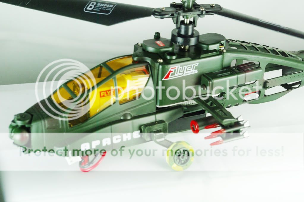 15 Flyer GYRO 3 Channel Apache RC Attack Helicopter  